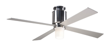 Modern Fan Co. LAP-FM-BN-50-BK-552-004 - Lapa Flush Fan; Bright Nickel Finish; 50" Black Blades; 17W LED; Fan Speed and Light Control (2-
