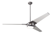 Modern Fan Co. TOR-BN-62-BK-272-004 - Torsion Fan; Bright Nickel Finish; 62" Black Blades; 20W LED; Fan Speed and Light Control (2-wir
