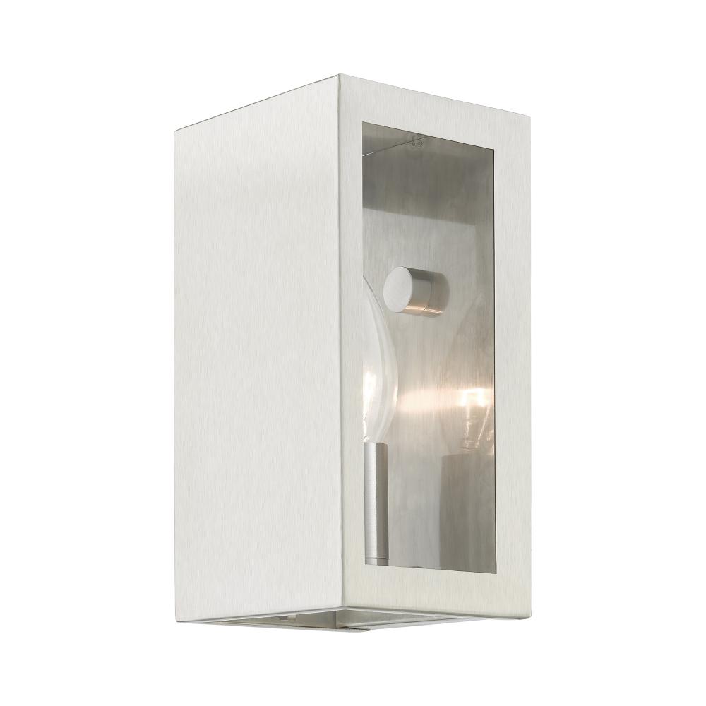 1 Light Brushed Nickel Outdoor ADA Small Sconce