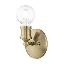 Livex Lighting 14420-01 - 1 Light Antique Brass ADA Single Vanity Sconce