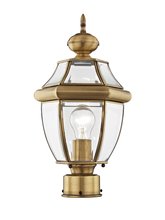 Livex Lighting 2153-01 - 1 Light AB Outdoor Post Lantern
