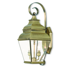 Livex Lighting 2591-01 - 2 Light AB Outdoor Wall Lantern