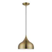 Livex Lighting 40982-01 - 1 Light Antique Brass Pendant