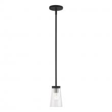 Livex Lighting 46717-04 - 1 Light Black with Brushed Nickel Accents Mini Pendant