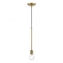 Livex Lighting 47161-01 - 1 Light Antique Brass Single Pendant