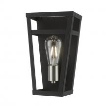 Livex Lighting 49567-04 - 1 Light Black with Brushed Nickel Accents ADA Sconce