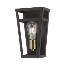 Livex Lighting 49567-07 - 1 Light Bronze with Antique Brass Accents ADA Sconce