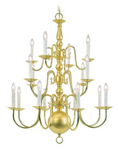 Livex Lighting 5016-02 - 16 Light Polished Brass Chandelier