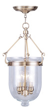 Livex Lighting 5063-01 - 3 Light Antique Brass Chain Lantern