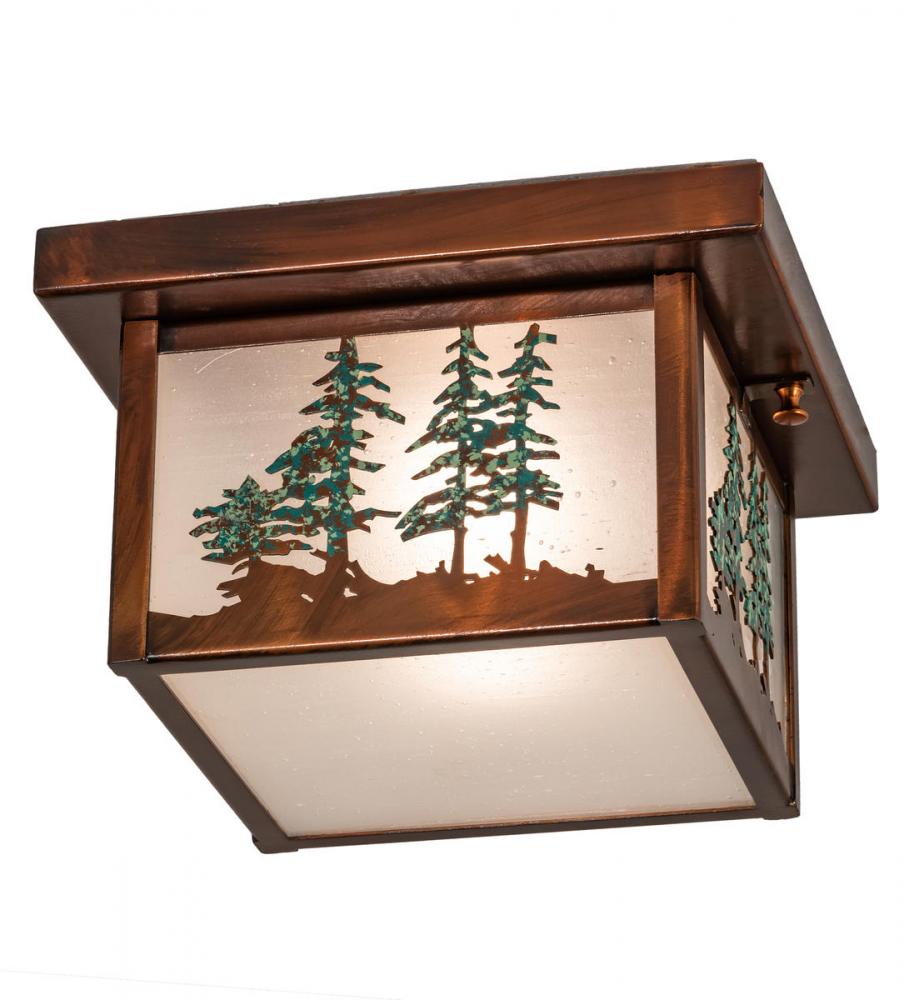 10" Square Hyde Park Tall Pines Flushmount