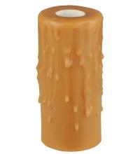 Meyda Blue 120716 - 2"W X 4"H Beeswax Honey Amber Flat Top Candle Cover