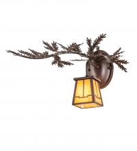 Meyda Blue 245636 - 16" Wide Pine Branch Valley View Left Wall Sconce