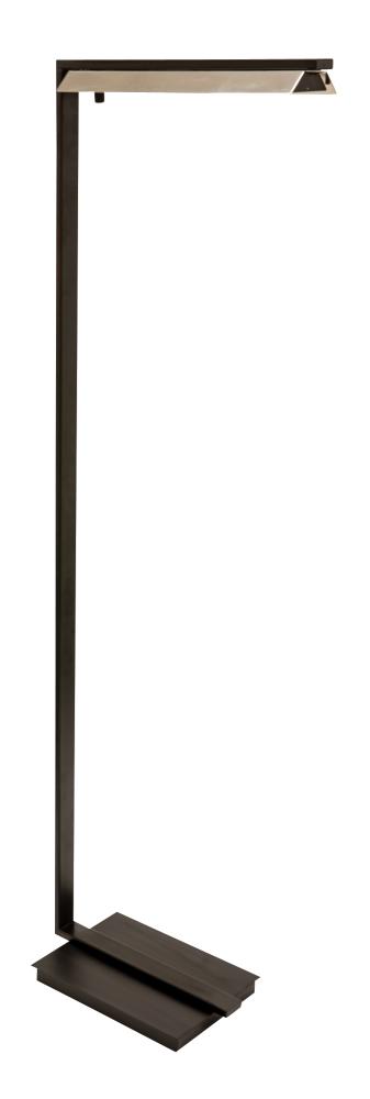 52" Jay LED Floor Lamps in Black with Polished Nickel
