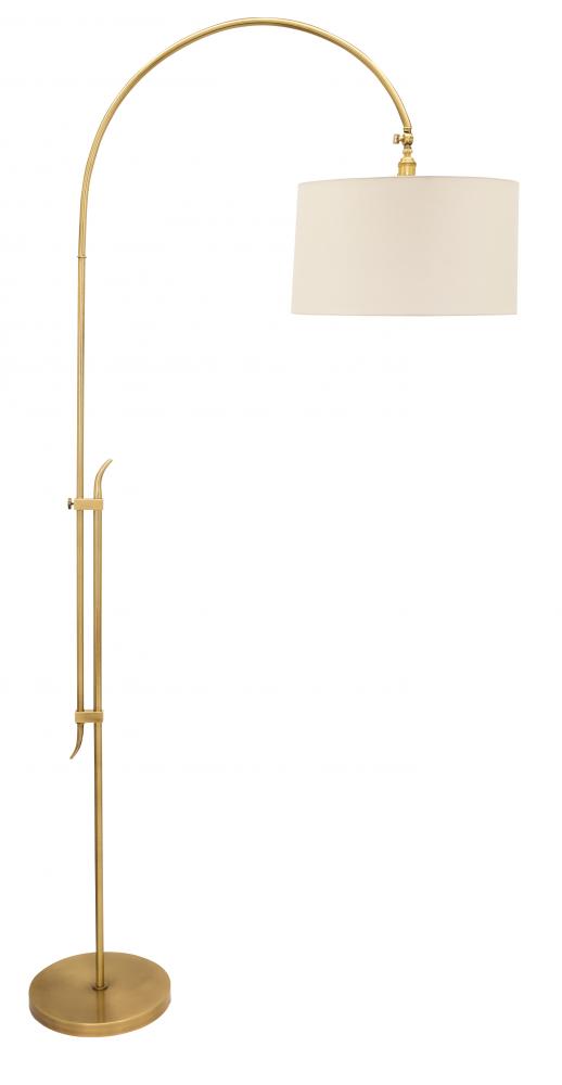 84" Windsor Adjustable Floor Lamps in Antique Brass