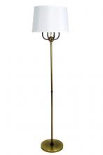 House of Troy A701-AB/HB - Alpine 4 Light Cluster Antique Brass/Hammered Bronze Accent Floor Lamp