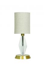 House of Troy B205-SB - Bryson Mini Crystal Tapered Column Satin Brass Accent Lamp