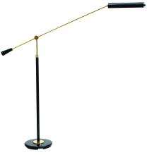House of Troy PFLED-617 - Grand Piano Counter Balance LED Floor Lamps in Black with Polished Brass Accents