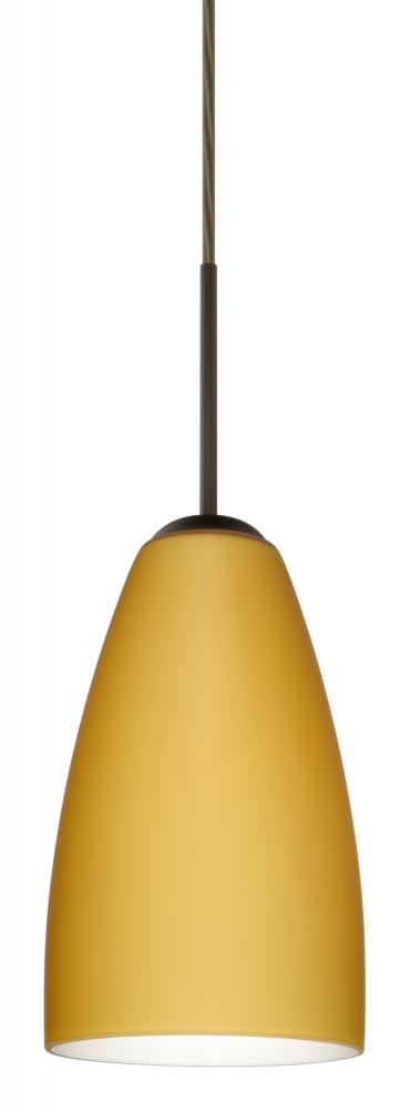 Besa Riva 9 LED Pendant J Vanilla Matte Bronze 1x9W LED