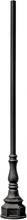 Dabmar PT-10-BS01-B - 10 FT FLUTED CAST ALUMINUM POST WITH  BASE 3" OD