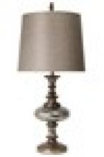 Style Craft L37688 - 33 Inch Mercury Glass And Metal Lamp With Custom Shade 