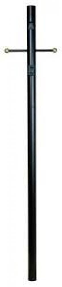 84" Fluted Direct Burial Post w/ Photocell in Textured Black