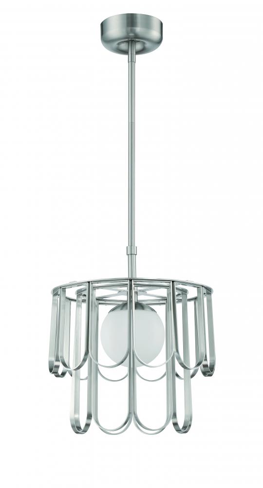 Melody 1 Light Pendant in Brushed Polished Nickel