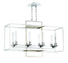 Craftmade 41528-CH - Cubic 8 Light Linear Chandelier in Chrome