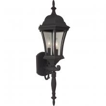 Craftmade Z340-TB - Curved Glass Cast 3 Light Large Outdoor Wall Lantern in Textured Black