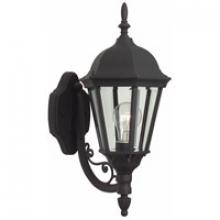 Craftmade Z317-TB - Straight Glass Cast 1 Light Small Outdoor Wall Lantern in Textured Black