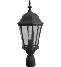 Craftmade Z255-TB - Straight Glass 1 Light Outdoor Post Mount in Textured Black