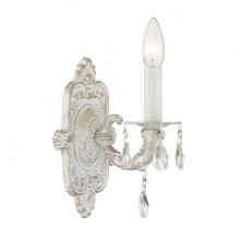 Crystorama 5021-AW-CL-MWP - Paris Market 1 Light Clear Crystal Antique White Sconce