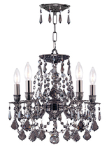 Crystorama 5545-PW-SS-MWP - 5 Light Pewter Mini Chandelier