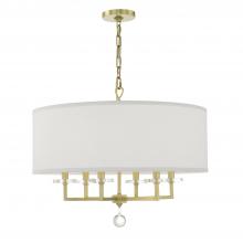 Crystorama 8116-AG - Paxton 6 Light Aged Brass Chandelier