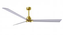 Matthews Fan Company AKLK-BRBR-BN-72 - Alessandra 3-blade transitional ceiling fan in a brushed brass finish with brushed nickel blades.