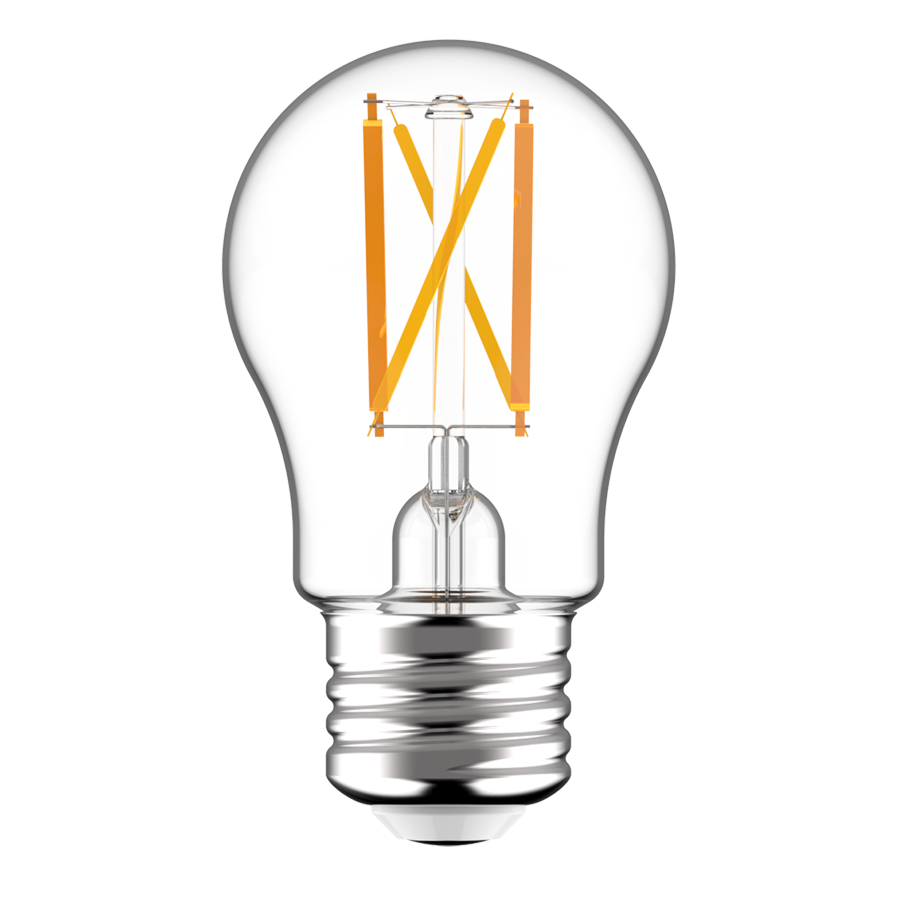 A-Line Bulbs, 450 lumens, A15- Warm/Dim, 5W, base E26, 90CRI, 2200/3000K select, filament, clear,