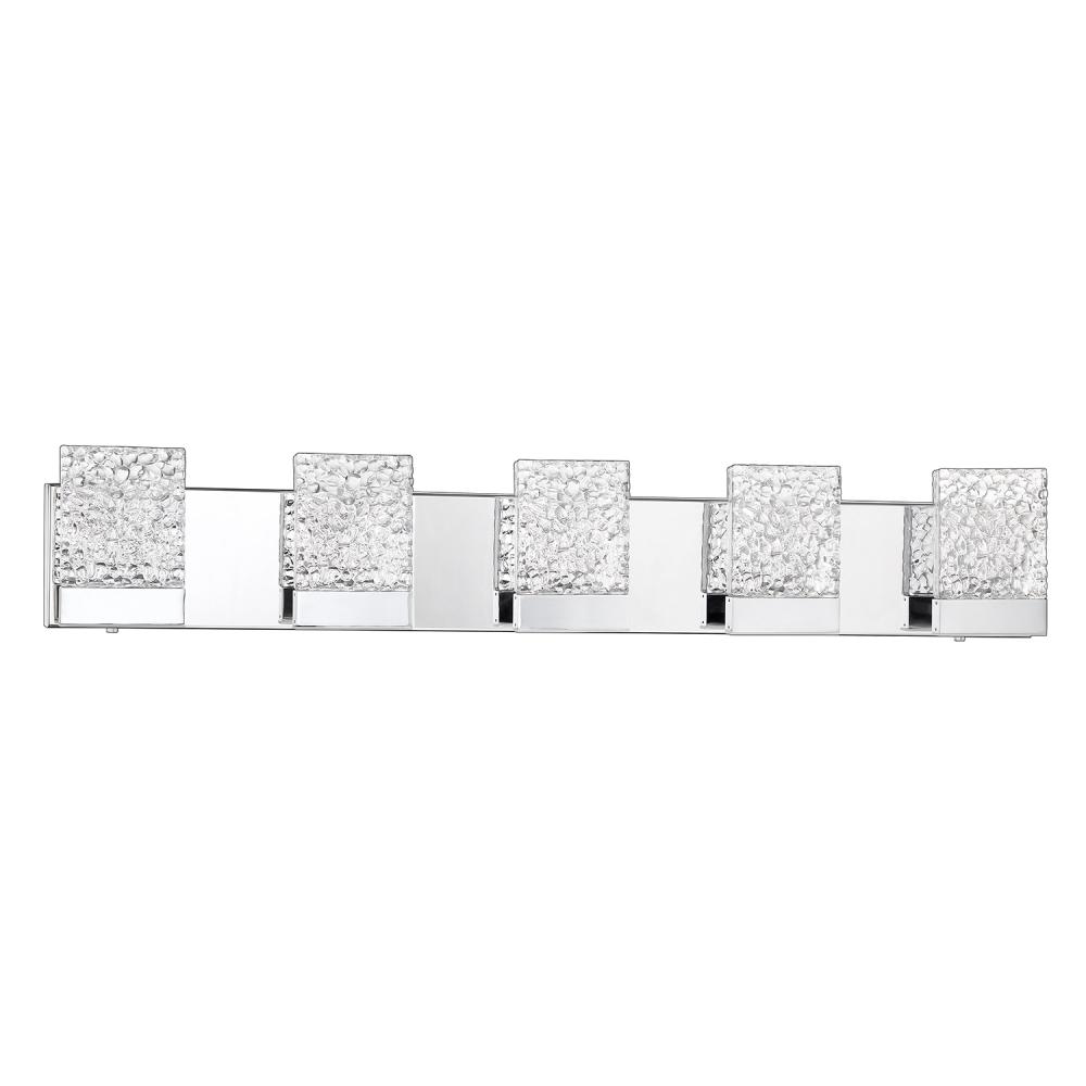 ASTRON 5-Light-LED Chrome Vanity Light with Glass style #1