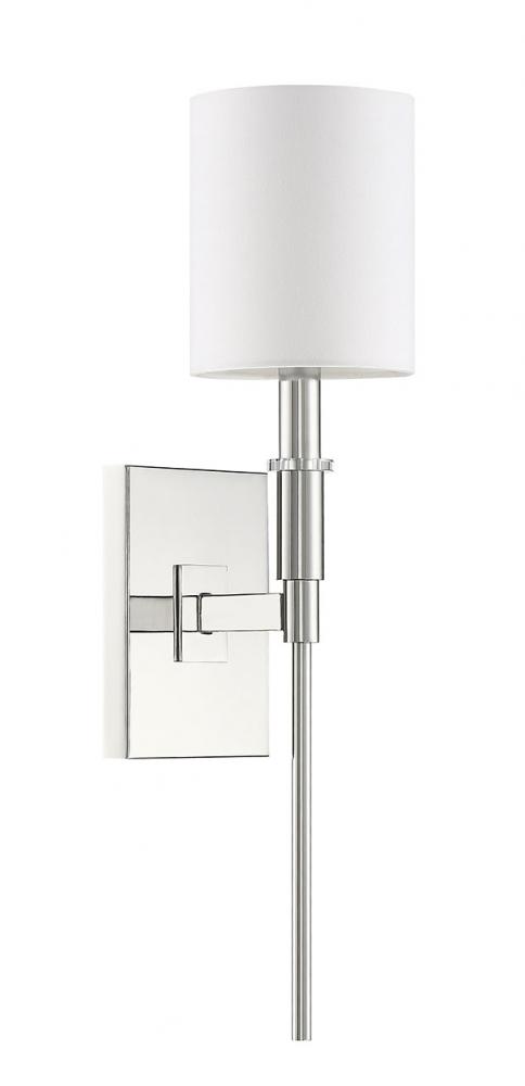 Clement 1 Light Wall Sconce - Polished Nickel