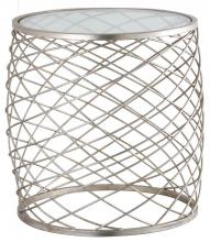 Mariana 152002 - Criss Cross Side Table - Silver Leaf