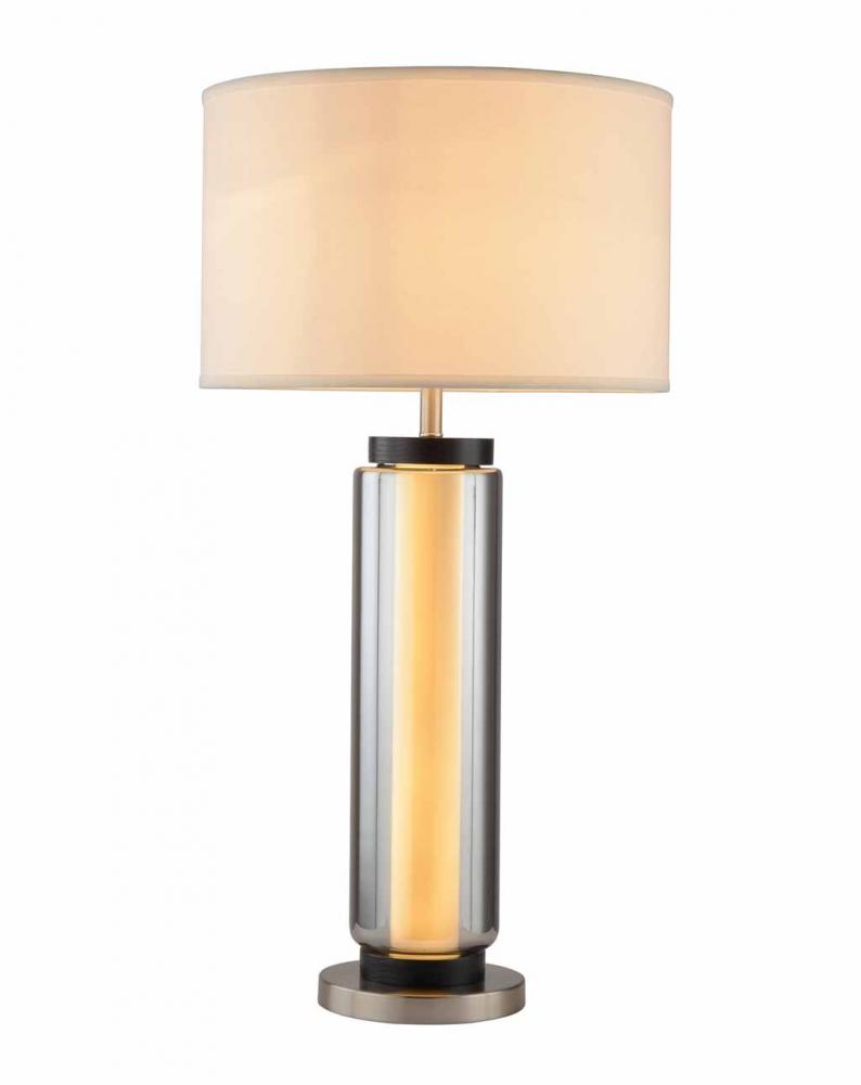 Sawtelle Table Lamp w/ Night Light, Chrome