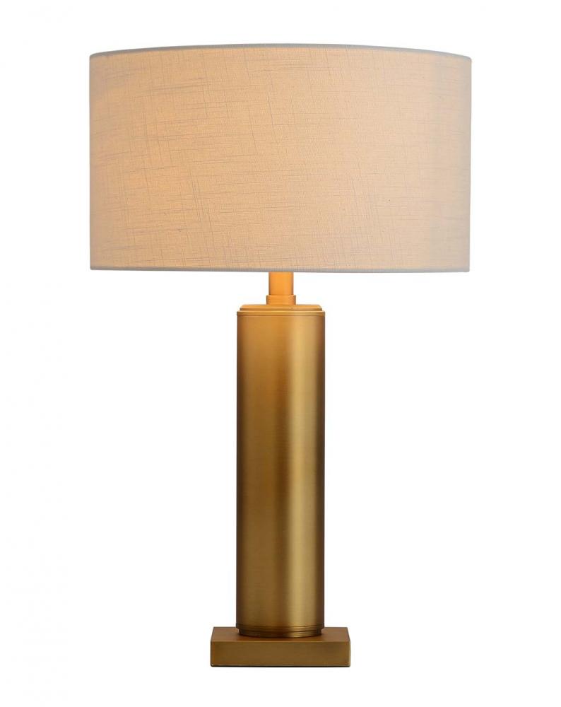 Brentwood Metal Column Table Lamp, Brushed Brass