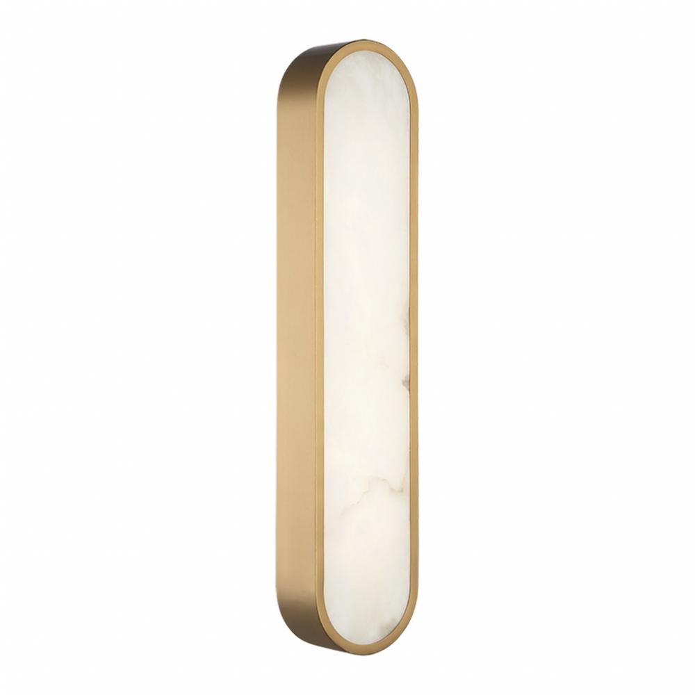1 LT 22"W "Marblestone" Aged Gold Wall Sconce