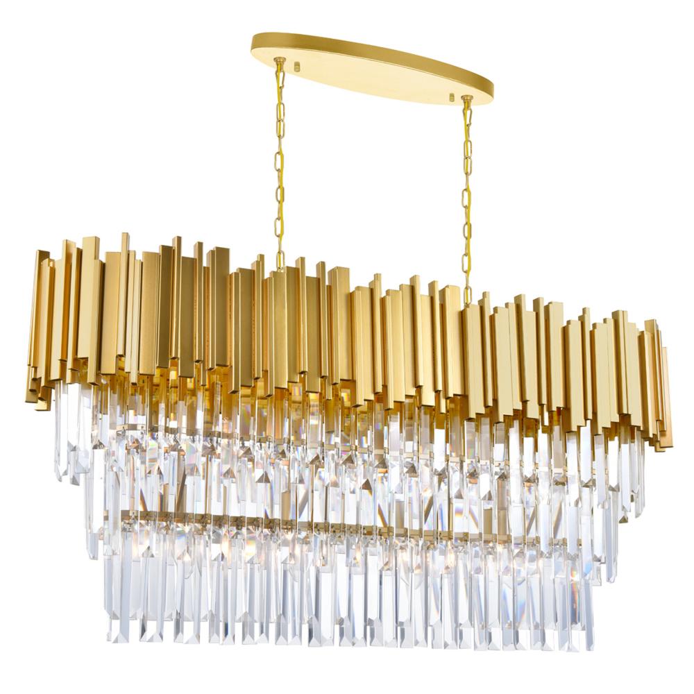9 Light Light with  Gold Finish
