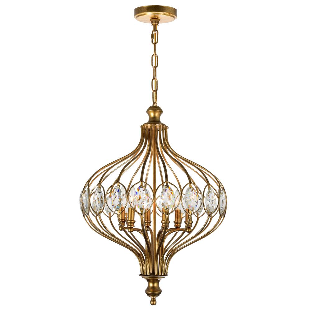 Altair 6 Light Chandelier With Antique Bronze Finish