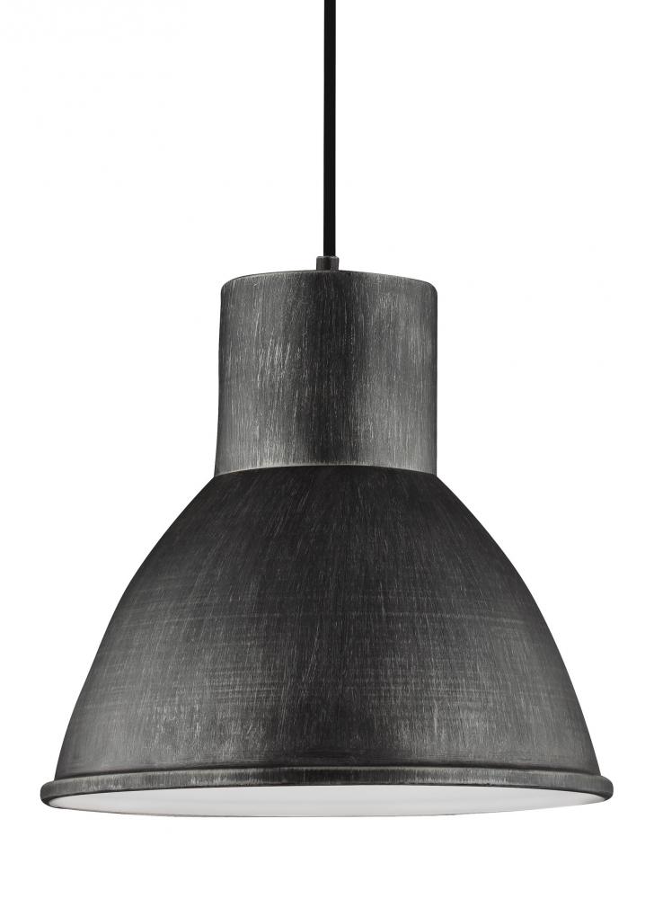 Division Street contemporary 1-light indoor dimmable ceiling hanging single pendant light in stardus