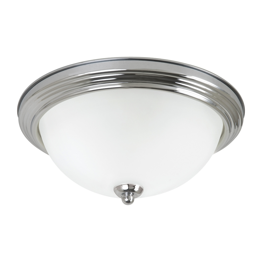 Geary transitional 3-light indoor dimmable ceiling flush mount fixture in chrome silver finish with