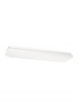Generation Lighting 59270LE-15 - Fluorescent Ceiling traditional 2-light indoor dimmable ceiling flush mount in white finish with whi