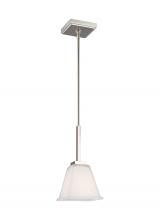 Generation Lighting 6113701-962 - Ellis Harper classic 1-light indoor dimmable ceiling hanging single pendant light in brushed nickel