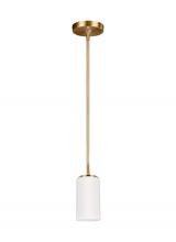 Generation Lighting 6124601-848 - Alturas contemporary 1-light indoor dimmable ceiling hanging single pendant light in satin brass gol