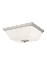 Generation Lighting 7513702-962 - Ellis Harper classic 2-light indoor dimmable ceiling flush mount in brushed nickel silver finish wit