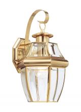 Generation Lighting 8067-02 - Lancaster traditional 1-light outdoor exterior large wall lantern sconce in polished brass gold fini